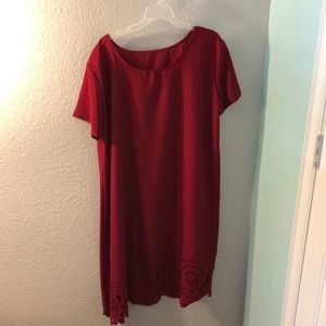 SHEIN Red Shift Dress